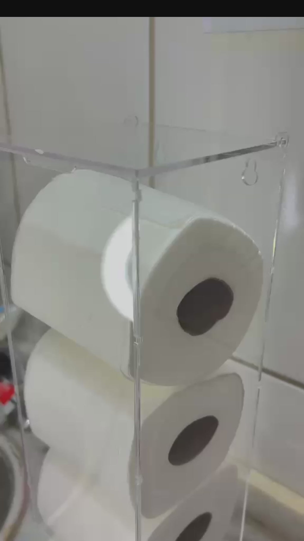 Porta Papel Higienico Parede Acrilico 5 Rolos