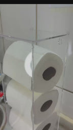 Porta Papel Higienico Parede Acrilico 5 Rolos