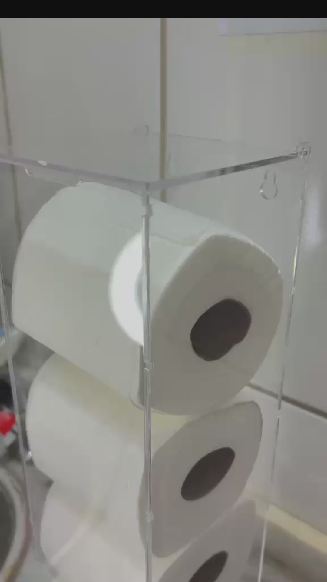 Porta Papel Higienico Parede Acrilico 5 Rolos