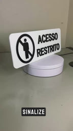 Placa Acesso Restrito Sinalização Entrada Proibida Recepção