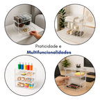 Organizador Modular Gaveta Multiuso Escritório Maquiagem Material Escolar