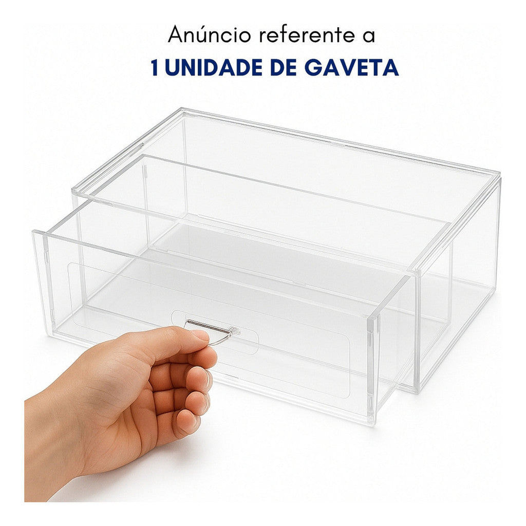 Organizador Modular Gaveta Multiuso Escritório Maquiagem Material Escolar