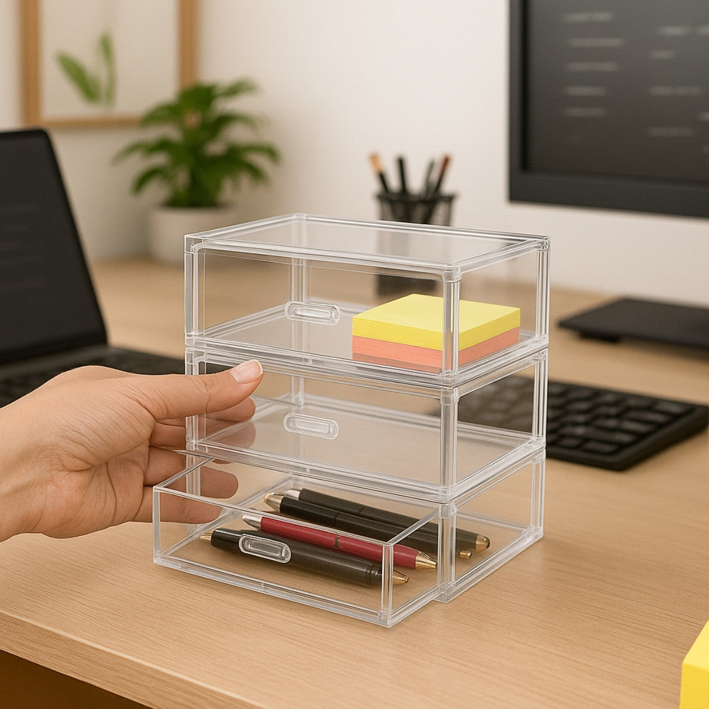 Organizador Modular Gaveta Display Multiuso Escritório Maquiagem Cozinha Material Escolar