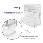 Organizador Modular Gaveta Multiuso Escritório Maquiagem Material Escolar