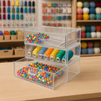 Kit 3 Organizador Modular Gaveta Multiuso Escritório Maquiagem Cozinha Material Escolar