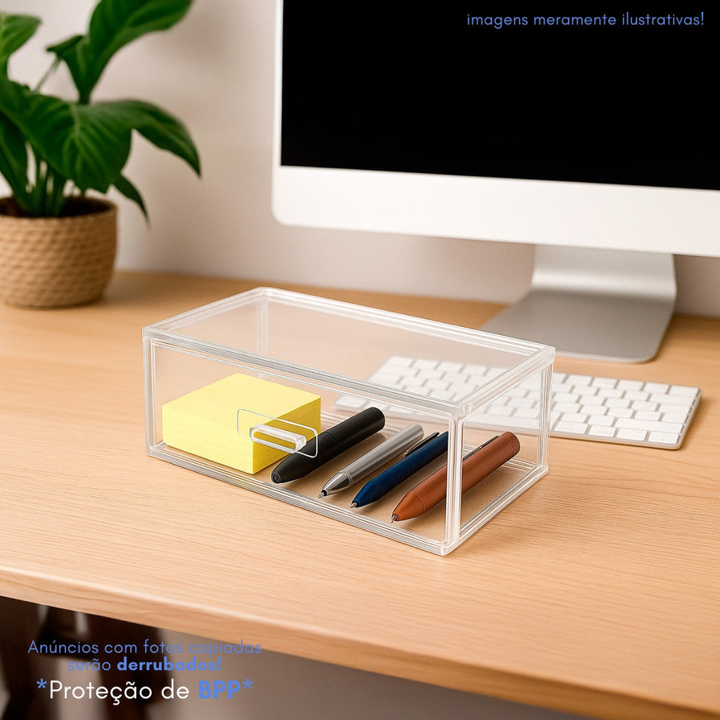 Organizador Modular Gaveta Multiuso Escritório Maquiagem Material Escolar