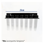 Porta Tempero Organizador Suporte Condimentos Ervas Cozinha 7 Tubos Potes Tubetes