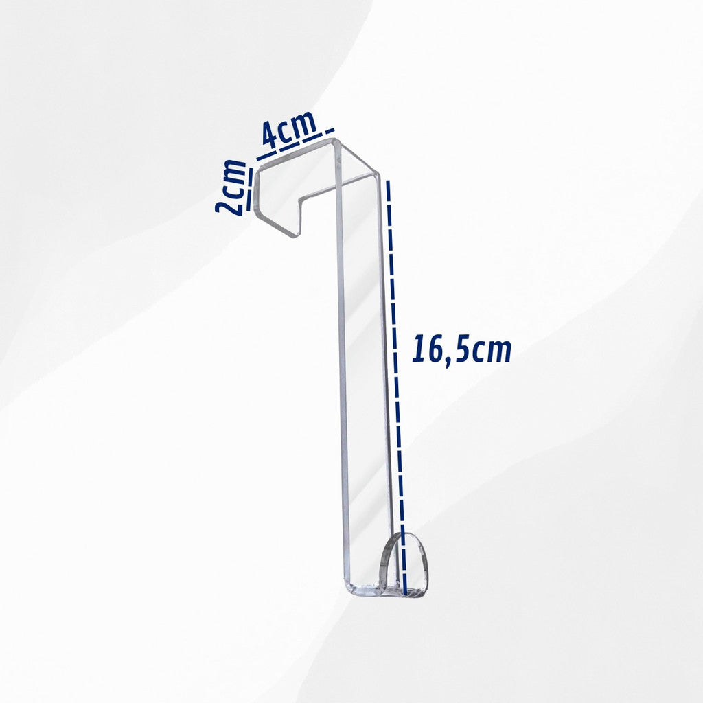 Conjunto Cabide Porta Roupa Acrílico Gancho Transparente Minimalista Suporte Apoio Pendurador