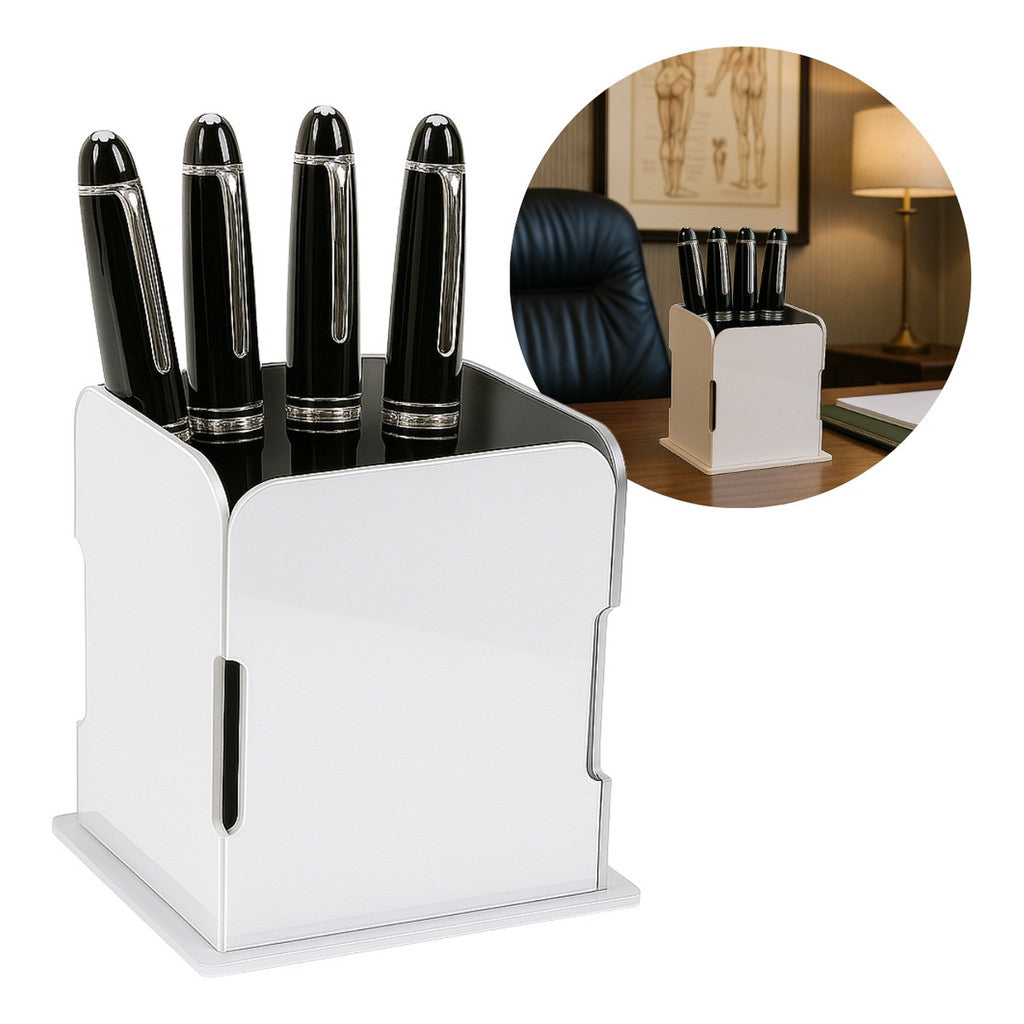 Organizador Porta Canetas Luxo Escritório Consultório Clinica Elegante Decorativo Mesa