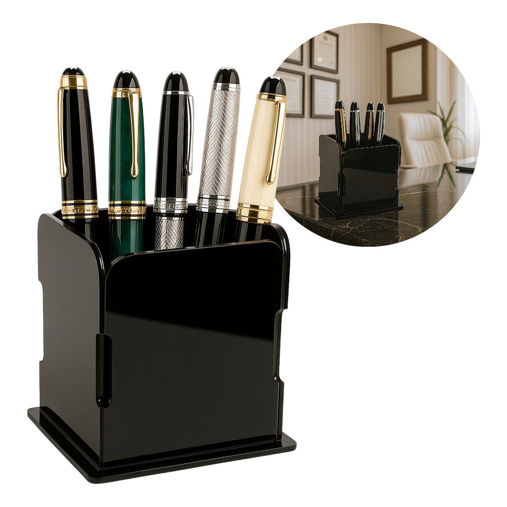 Organizador Porta Canetas Luxo Escritório Consultório Clinica Elegante Decorativo Mesa