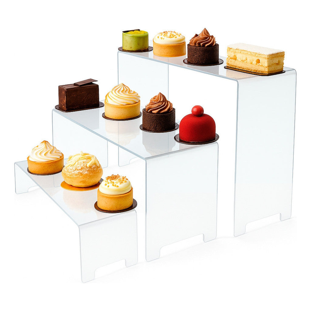 Kit 6 Display Vitrine Expositores Loja Plataforma Balcão Base Calçados Joias Acessórios