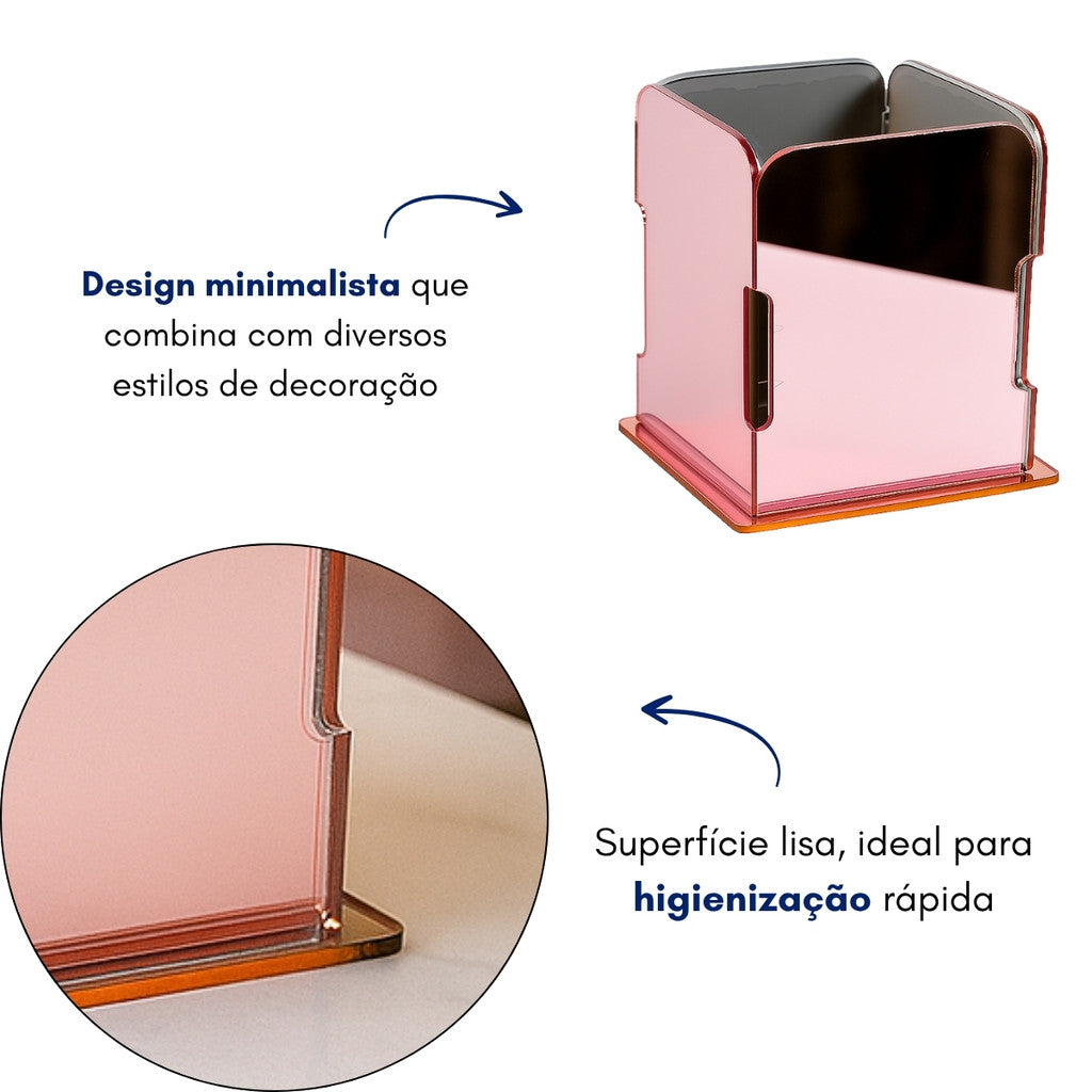 Organizador Porta Canetas Luxo Escritório Consultório Clinica Elegante Decorativo Mesa