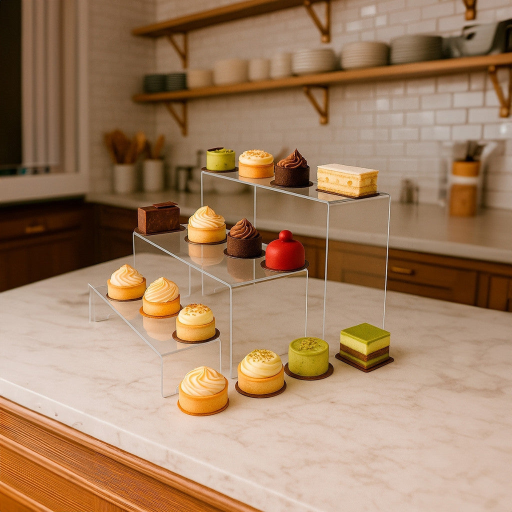 Kit 6 Display Vitrine Expositores Loja Plataforma Balcão Base Calçados Joias Acessórios