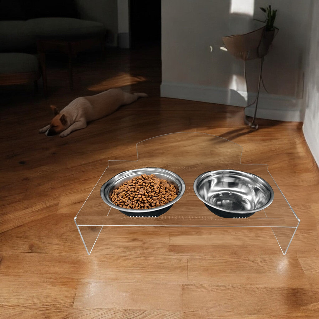 Comedouro em Acrilico para Caes e Gatos