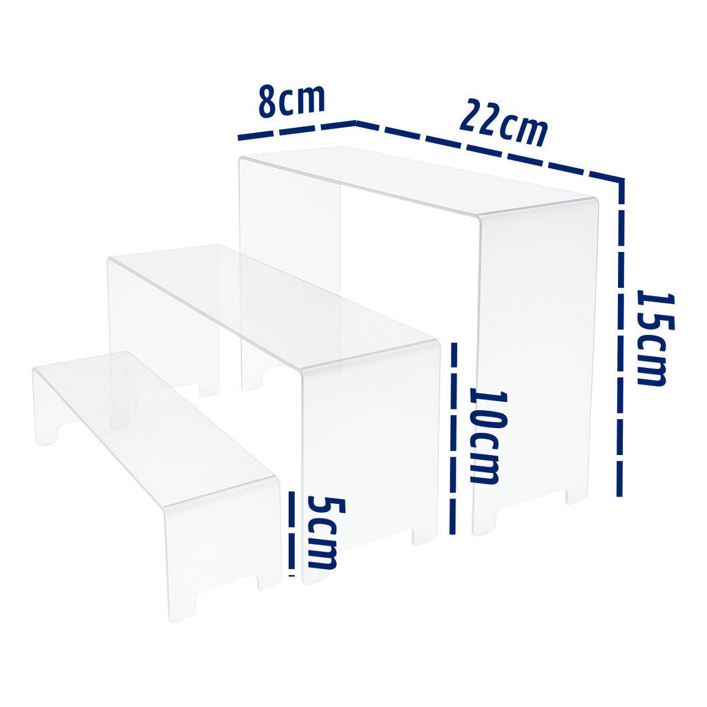 Kit 6 Display Vitrine Expositores Loja Plataforma Balcão Base Calçados Joias Acessórios