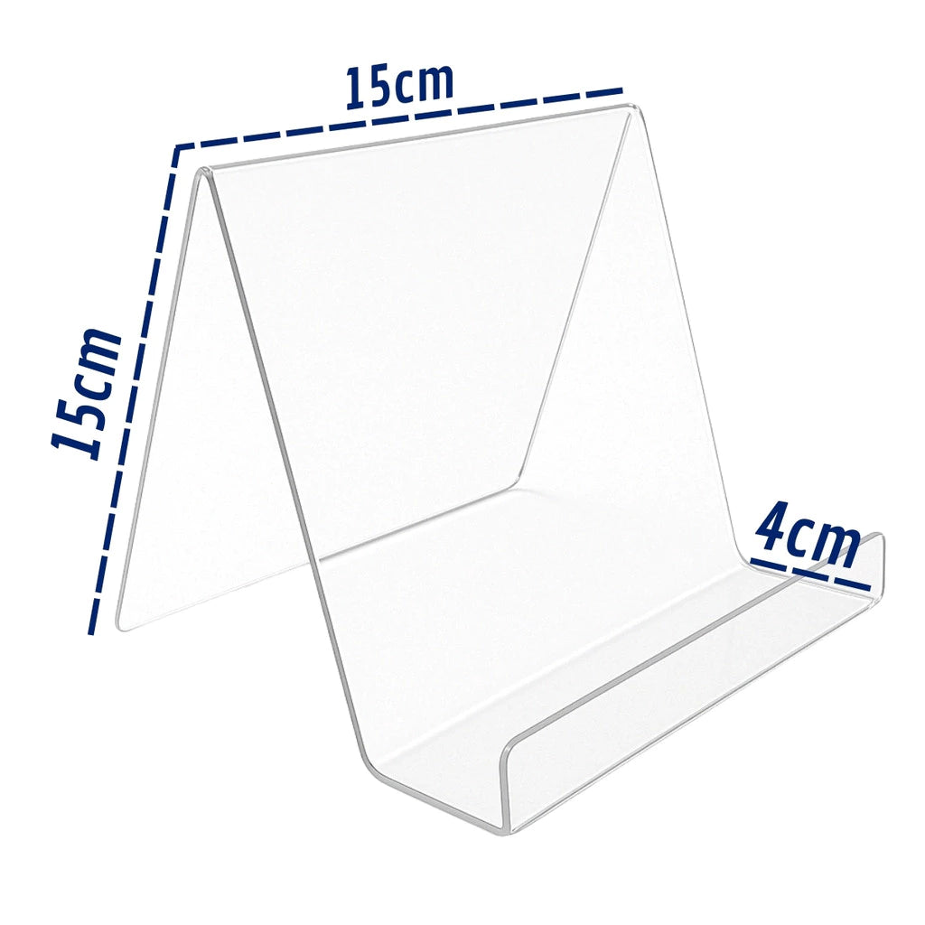 Suporte Acrílico Vertical G para Livros - Compacto e Elegante