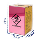 Suporte Descarpack 3L Caixa Coletora Parede Mesa Balcão Resíduos Infectantes Descarte Biológicos