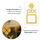 Plaquinha Mesa Qr Code Pix Pagamento Balcão Display Placa