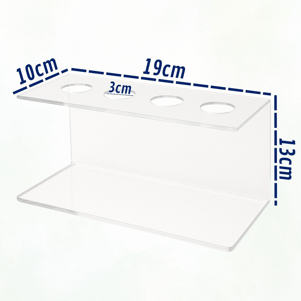 Suporte Expositor Temaki Sorvete Acrilico Cristal 4 Cones