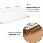 Kit 2 Suporte Teclado Acrílico Informática Design Ergonômico Confortável Escritório Elevado