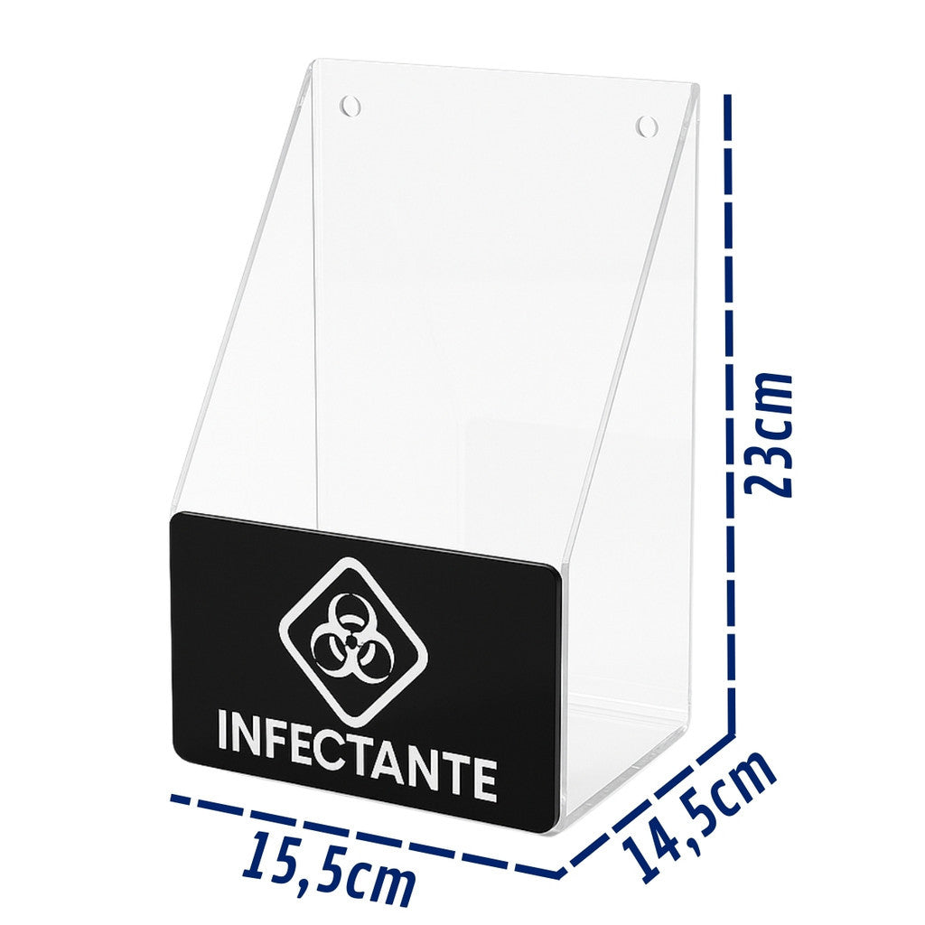 Suporte Caixa Coletora Descarpack 3litros Parede Mesa Balcão Organizador Resíduos Infectantes