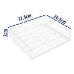 Kit 2 Acrílico Organizador A4 Box Arquivo Papel Caixa Empilhável Mesa Escritório Folhas