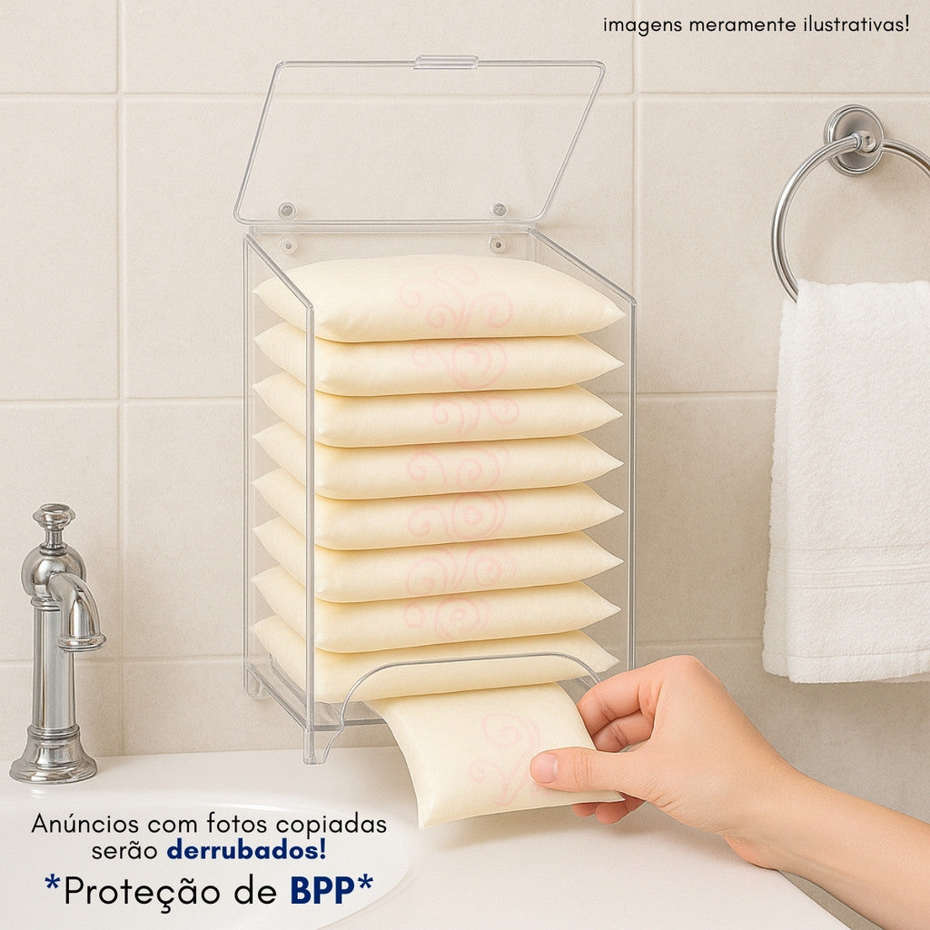 Porta Organizador Absorvente Caixa Urna Banheiro Acrilico