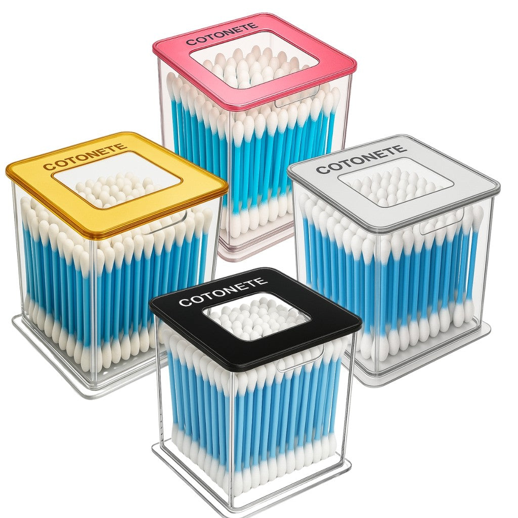 Porta Cotonetes Organizador Clinica Display Higiene Suporte