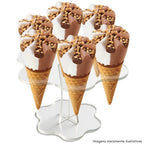 Suporte Expositor Temaki Sorvete Acrilico Cristal 6 Cones Redondo
