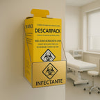 Suporte Caixa Coletora Descarpack 3litros Parede Organizador Resíduos Infectantes