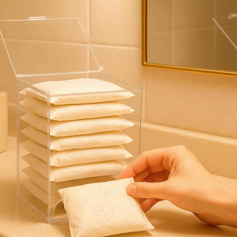 Porta Organizador Absorvente Caixa Urna Banheiro Acrilico