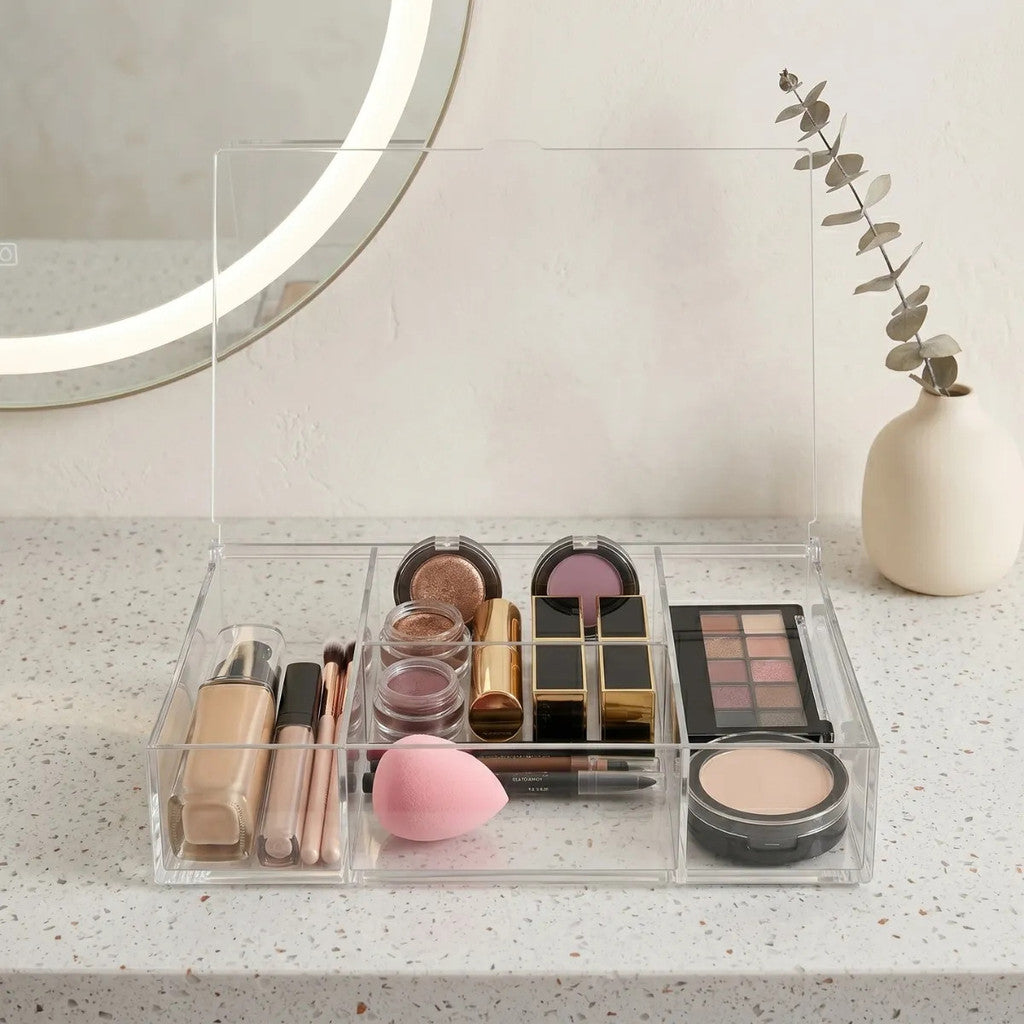 Organizador Maquiagem Tampa Porta Cosméticos Suporte