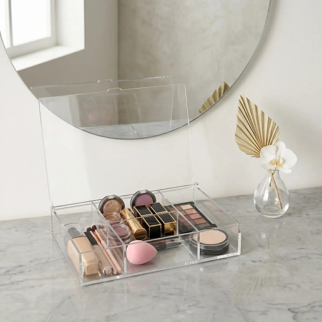 Organizador Maquiagem Tampa Porta Cosméticos Suporte