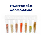 Porta Tempero Organizador Suporte Condimentos Ervas Cozinha 7 Tubos Potes Tubetes