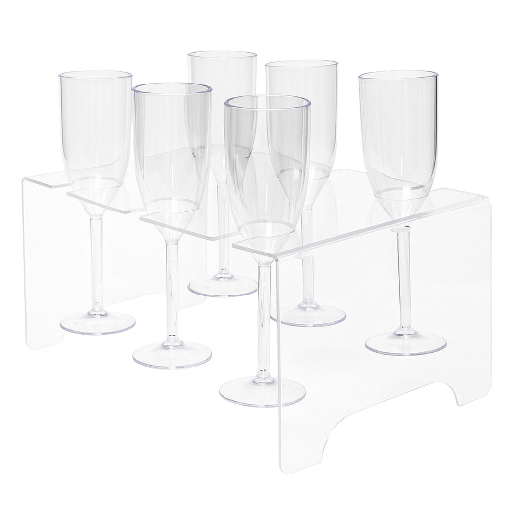 Suporte 6 Taças Festa Adega Exposição Organizador Expositor Champanhe Vinho Evento Bar