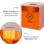 Suporte Caixa Coletora Descarpack 7L Parede Mesa Balcão Resíduos Tóxico Descarte Biológicos