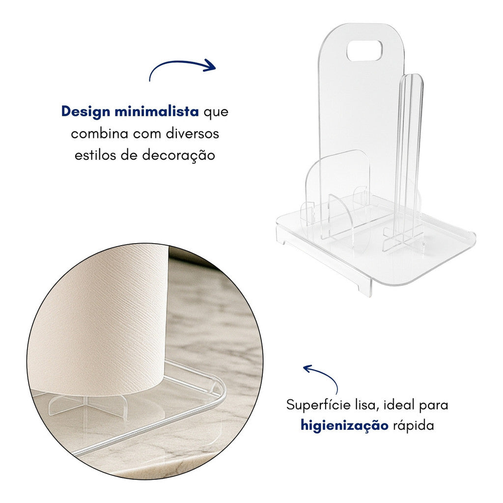 Suporte Papel Toalha Guardanapo Lenço Mão Cozinha Bancada Restaurante Estabelecimento