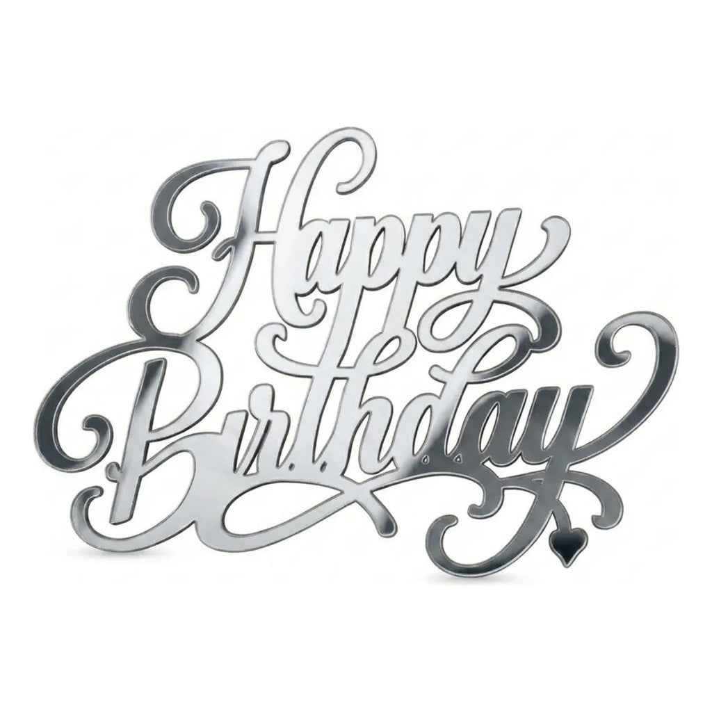 Palavra Happy Birthday Topper Bolo Placa Parede Aniversario Festa