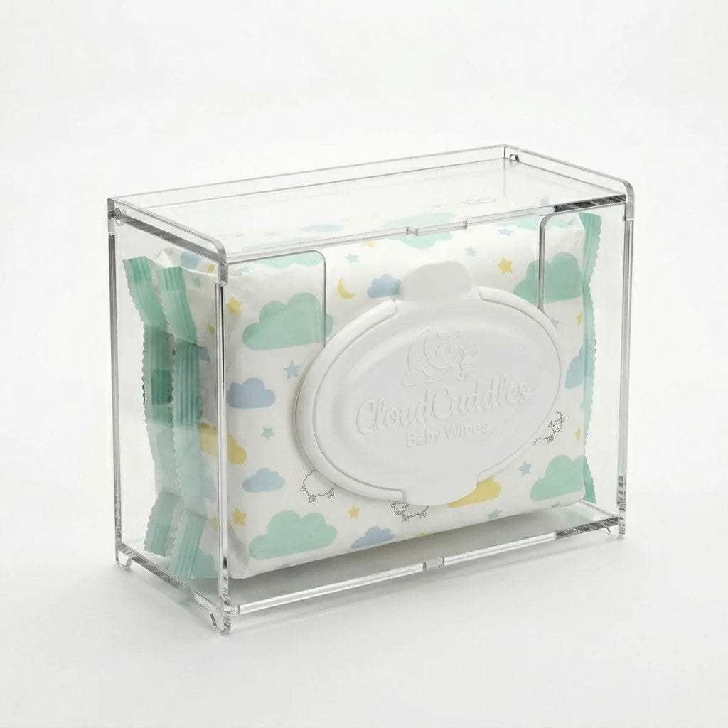 Porta Lenços Umedecidos Bebê Organizador Suporte Toalha Parede Bancada Dispenser Display