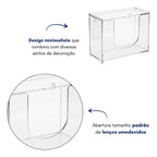Porta Lenços Umedecidos Bebê Organizador Suporte Toalha Parede Bancada Dispenser Display