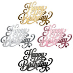 Palavra Happy Birthday Topper Bolo Placa Parede Aniversario Festa
