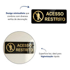 Placa Acesso Restrito Sinalização Entrada Proibida Recepção