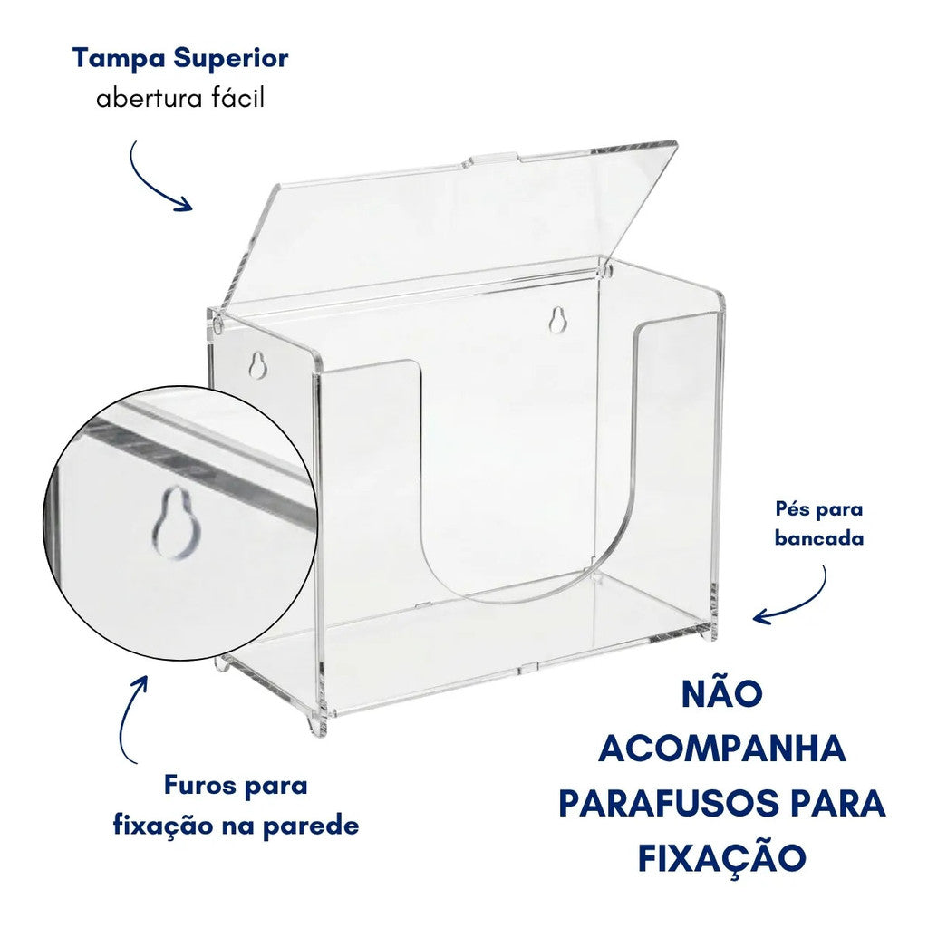 Porta Lenços Umedecidos Bebê Organizador Suporte Toalha Parede Bancada Dispenser Display