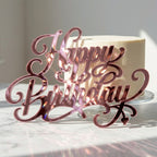 Palavra Happy Birthday Topper Bolo Placa Parede Aniversario Festa