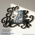 Palavra Happy Birthday Topper Bolo Placa Parede Aniversario Festa