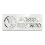 Placa Acesso Restrito Sinalização Entrada Proibida Recepção