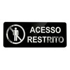 Placa Acesso Restrito Sinalização Entrada Proibida Recepção