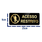 Placa Acesso Restrito Sinalização Entrada Proibida Recepção