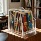 Suporte Discos Vinil LP Organizador Expositor Portátil Mesa Display