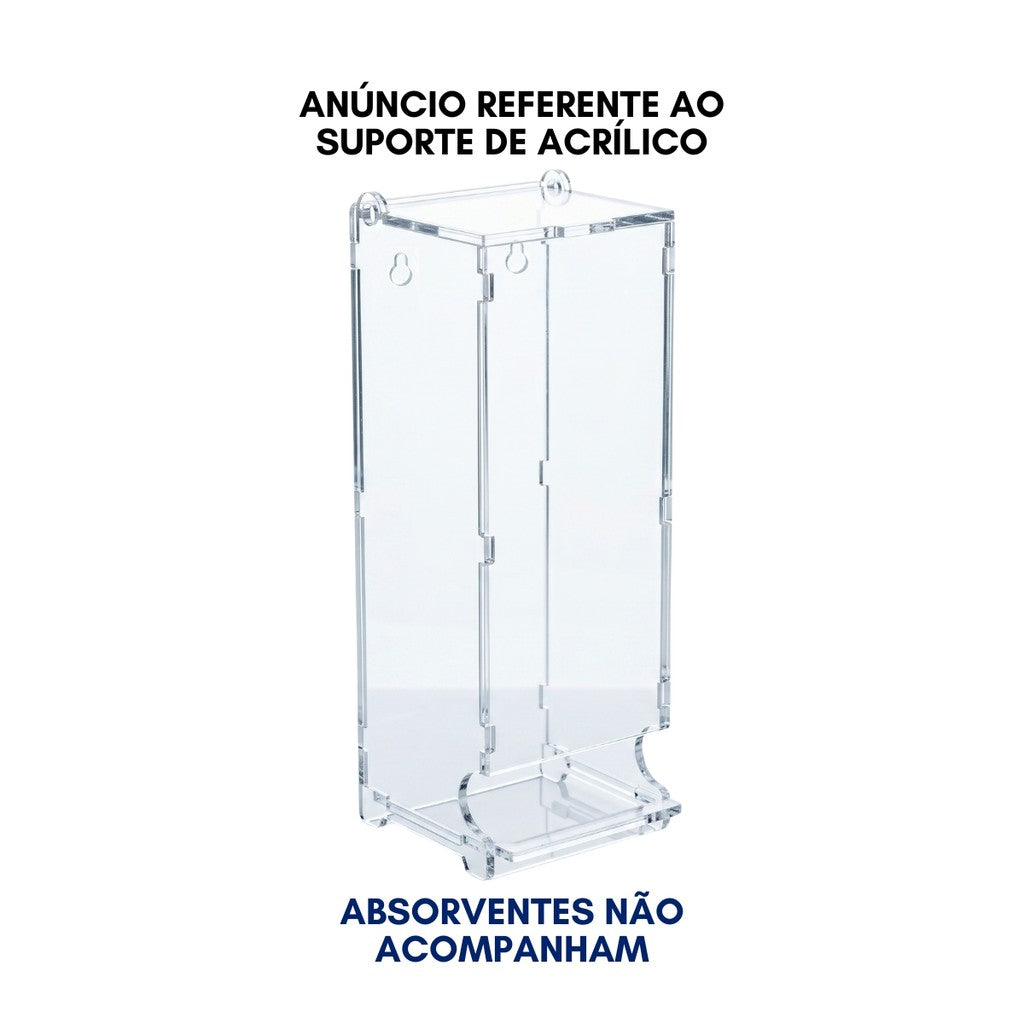 Suporte Organizador Absorvente Interno Lavabo Banheiro Porta Feminino Transparente